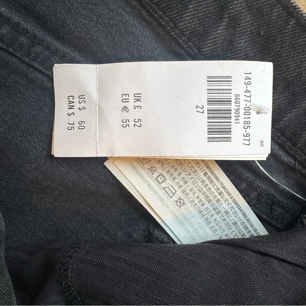 Abercrombie & Fitch Black 90s high rise raw hem jean shorts - Picture 6 of 8